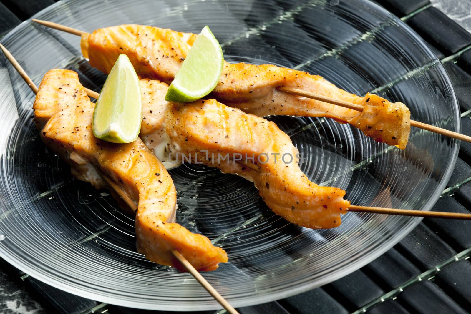 salmon skewers