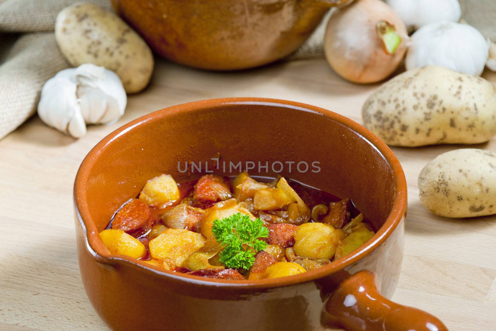 potato and sausage goulash