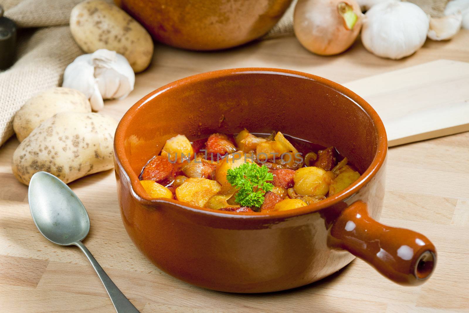 potato and sausage goulash