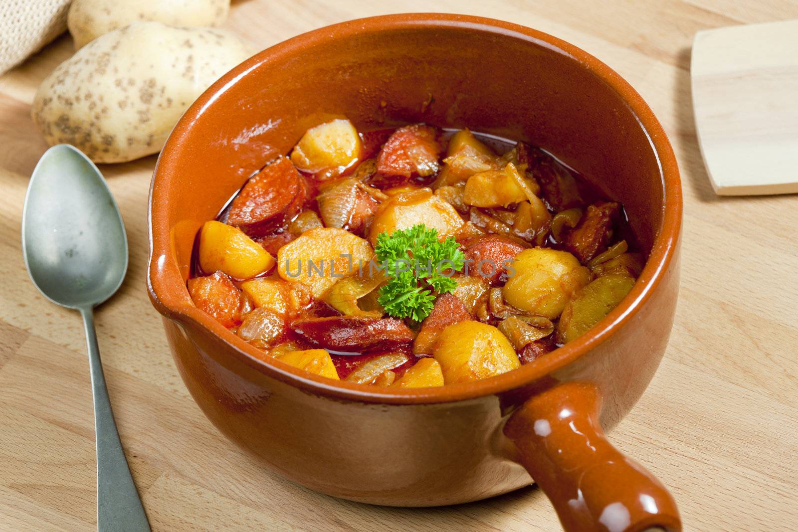 potato and sausage goulash