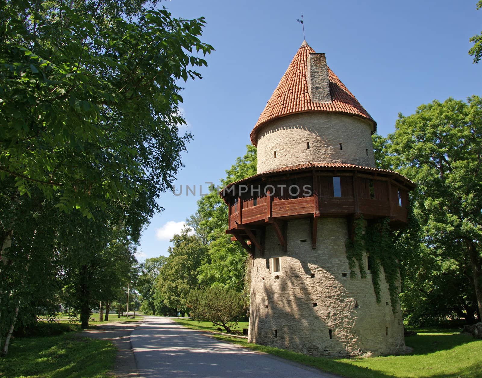 Estonia Kiiu.Reliable strong defensive the castle-tower. 16 century