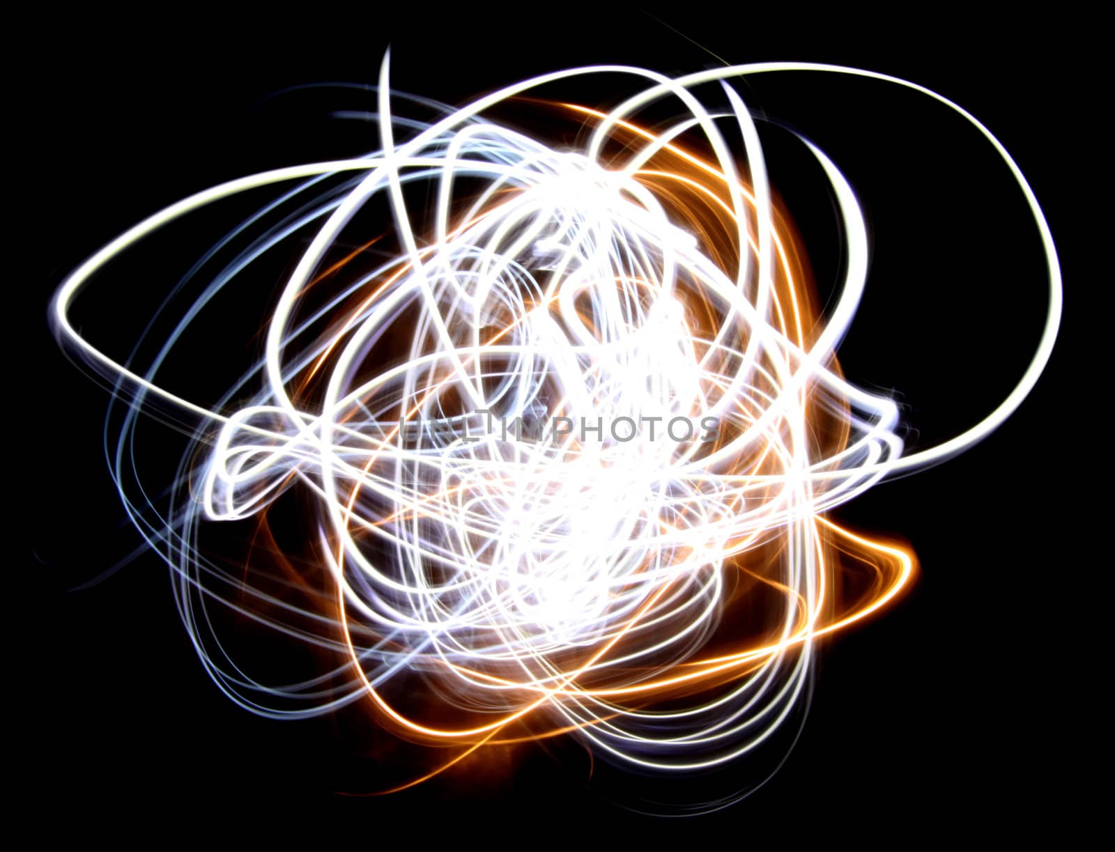 abstract light lines on a black background