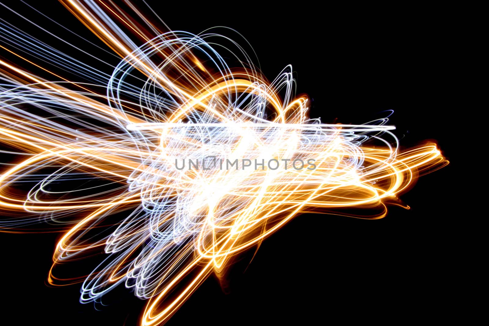 abstract light lines on a black background