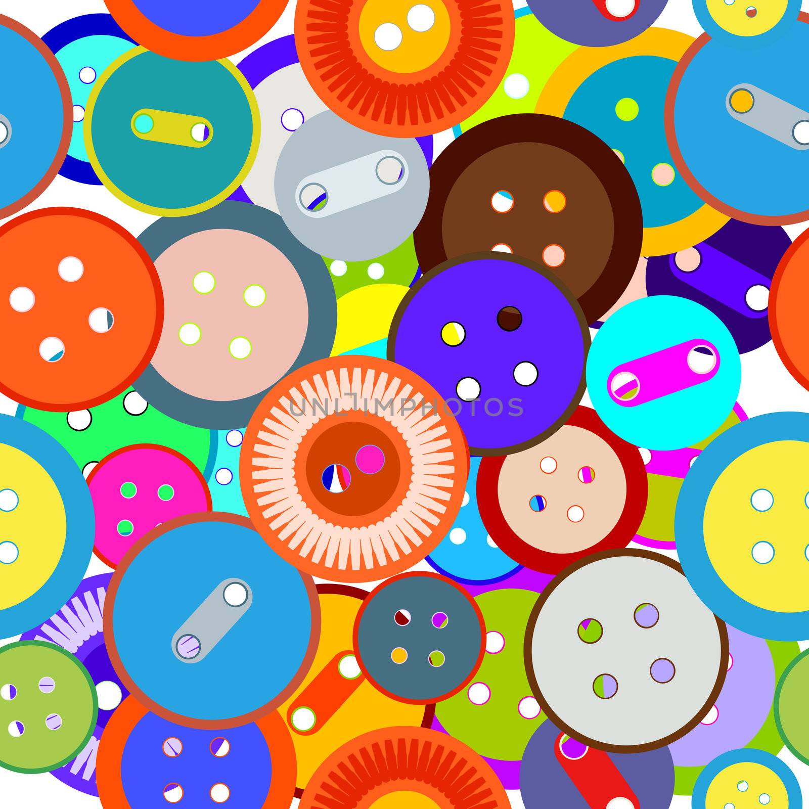 Fashion buttons seamless background