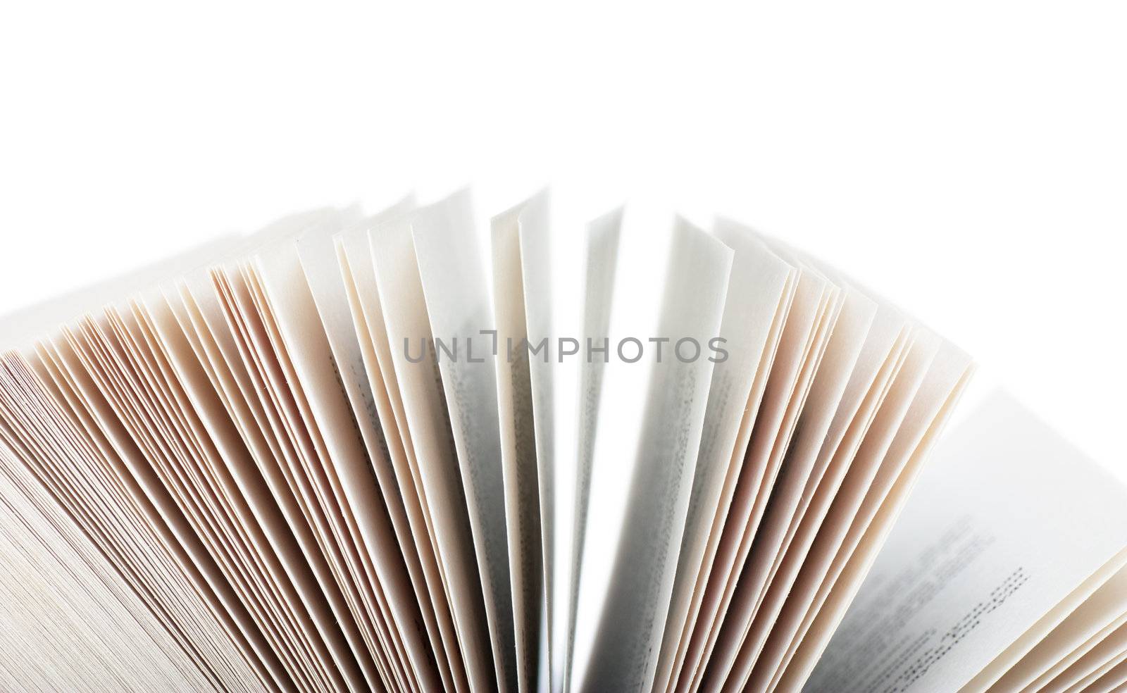 Open book isolated over white background