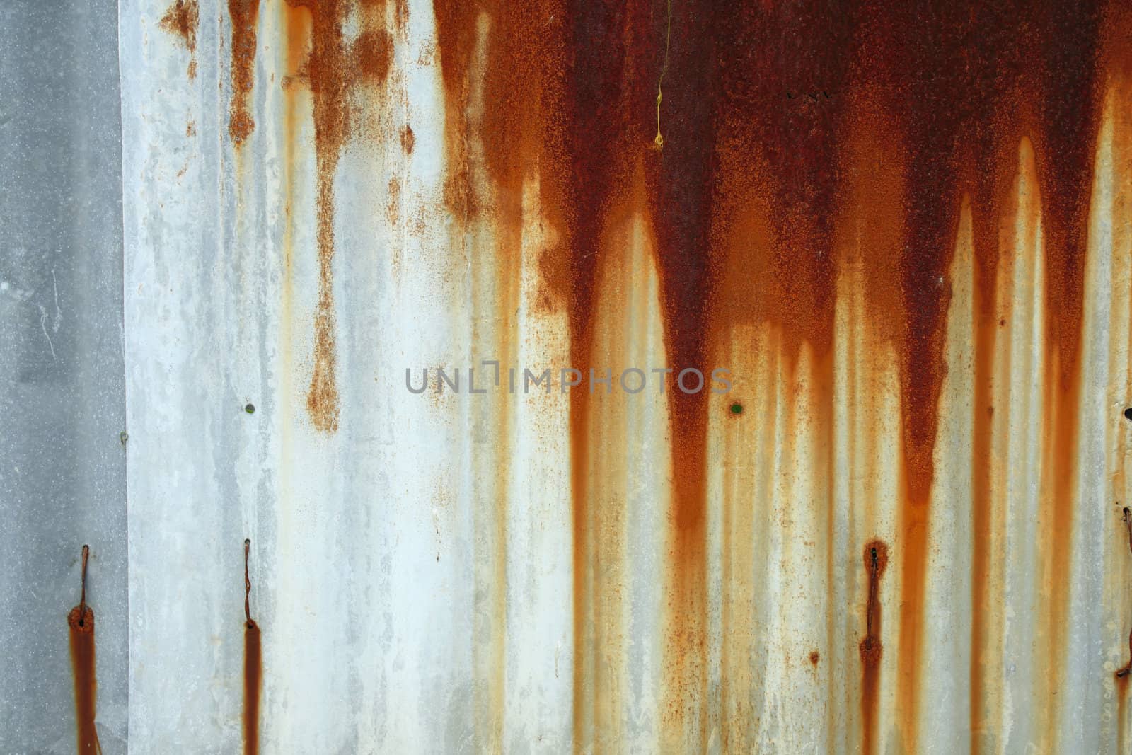 A rusty corrugated iron metal texture