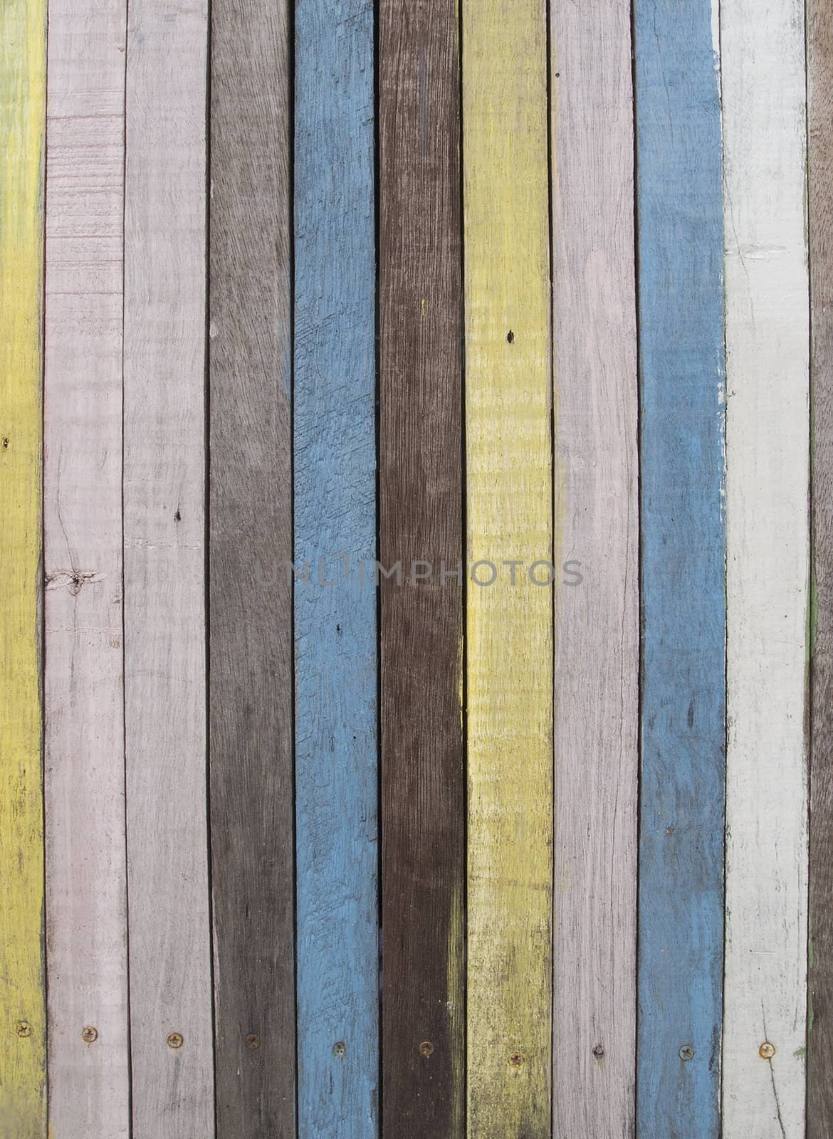 Stripes colorful of the wooden wall of a bar