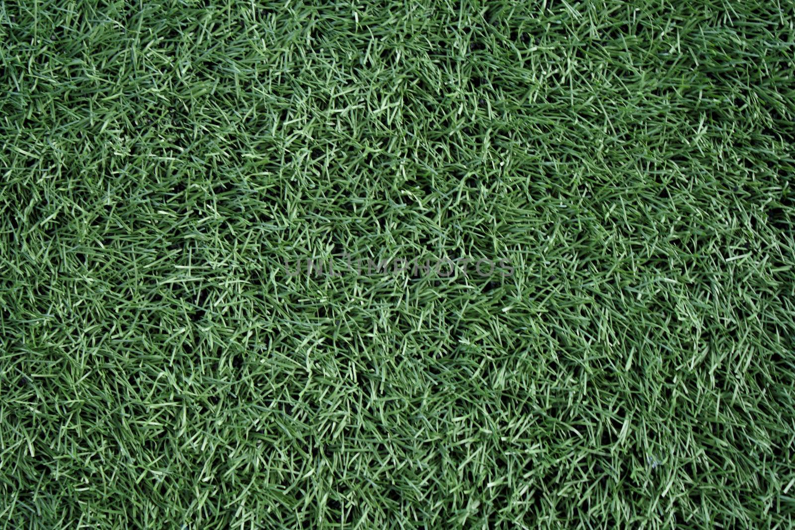 Artificial grass soccer field for background