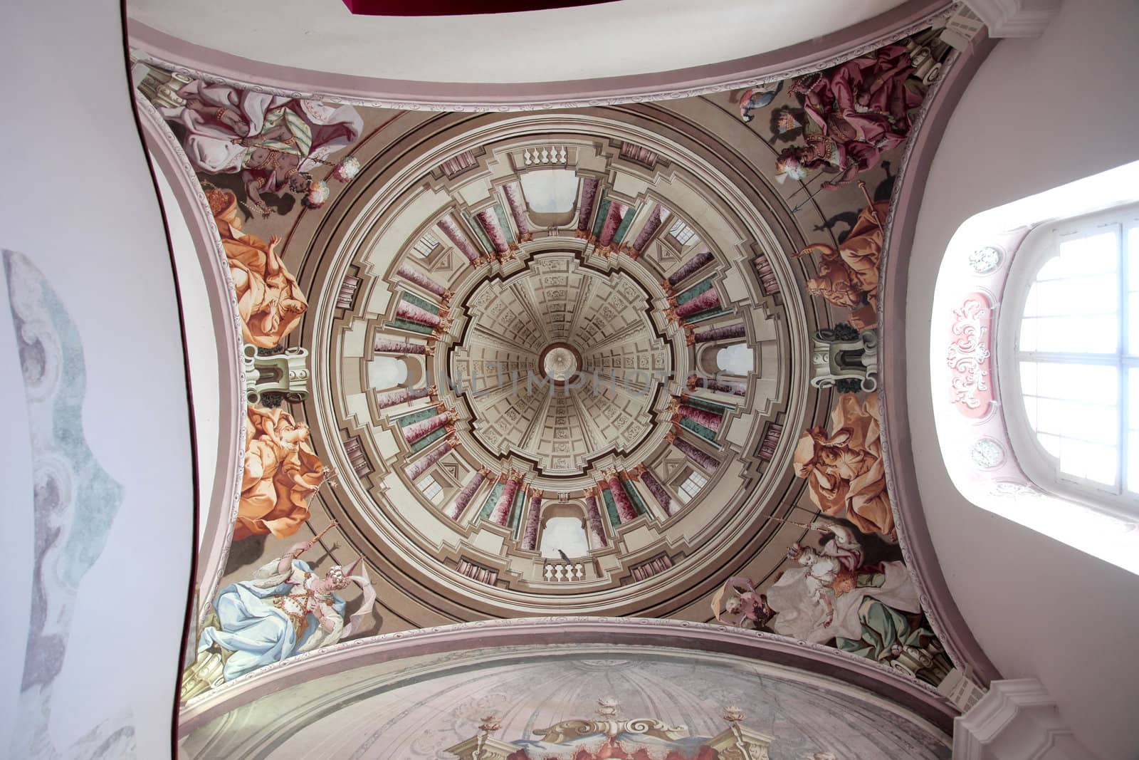 Fresco on the ceiling of the church by atlas