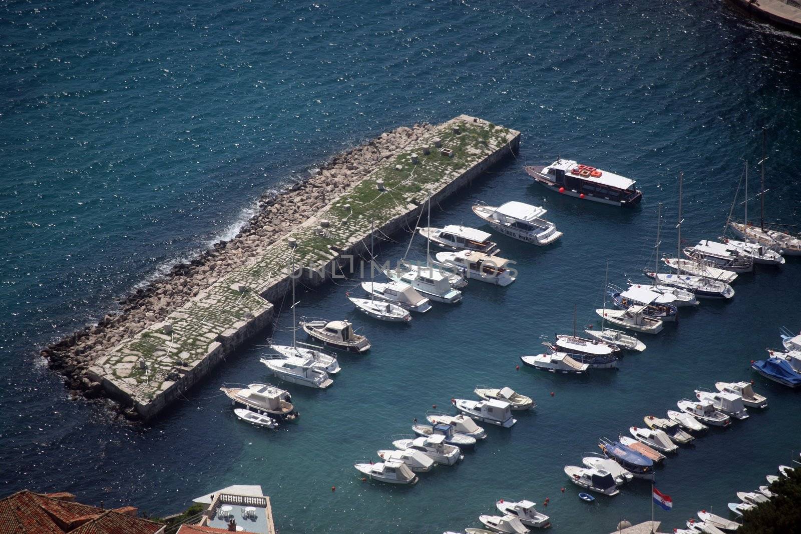 Harbor in Dubrovnik by atlas