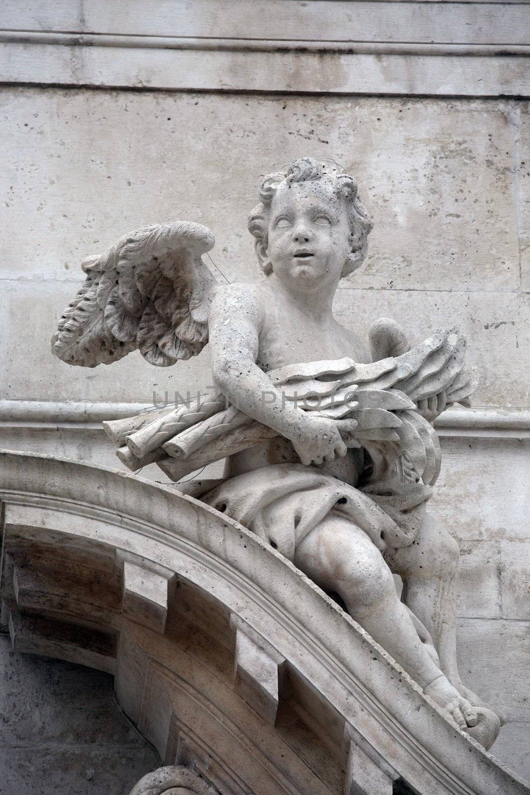 Statue of the angel, church of St Blaise in Dubrovnik