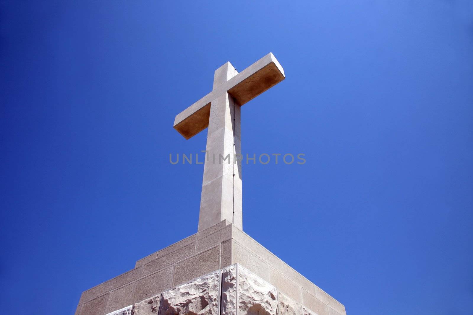 Cross on the hill above Dubrovnik, Croatia