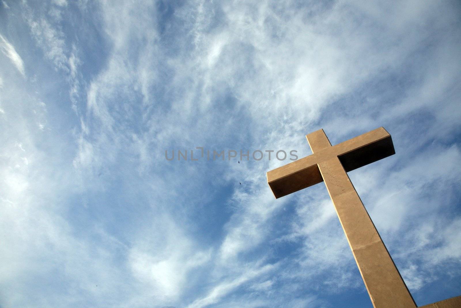 Cross on the hill above Dubrovnik, Croatia