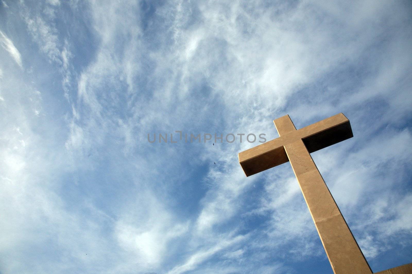 Cross on the hill above Dubrovnik, Croatia