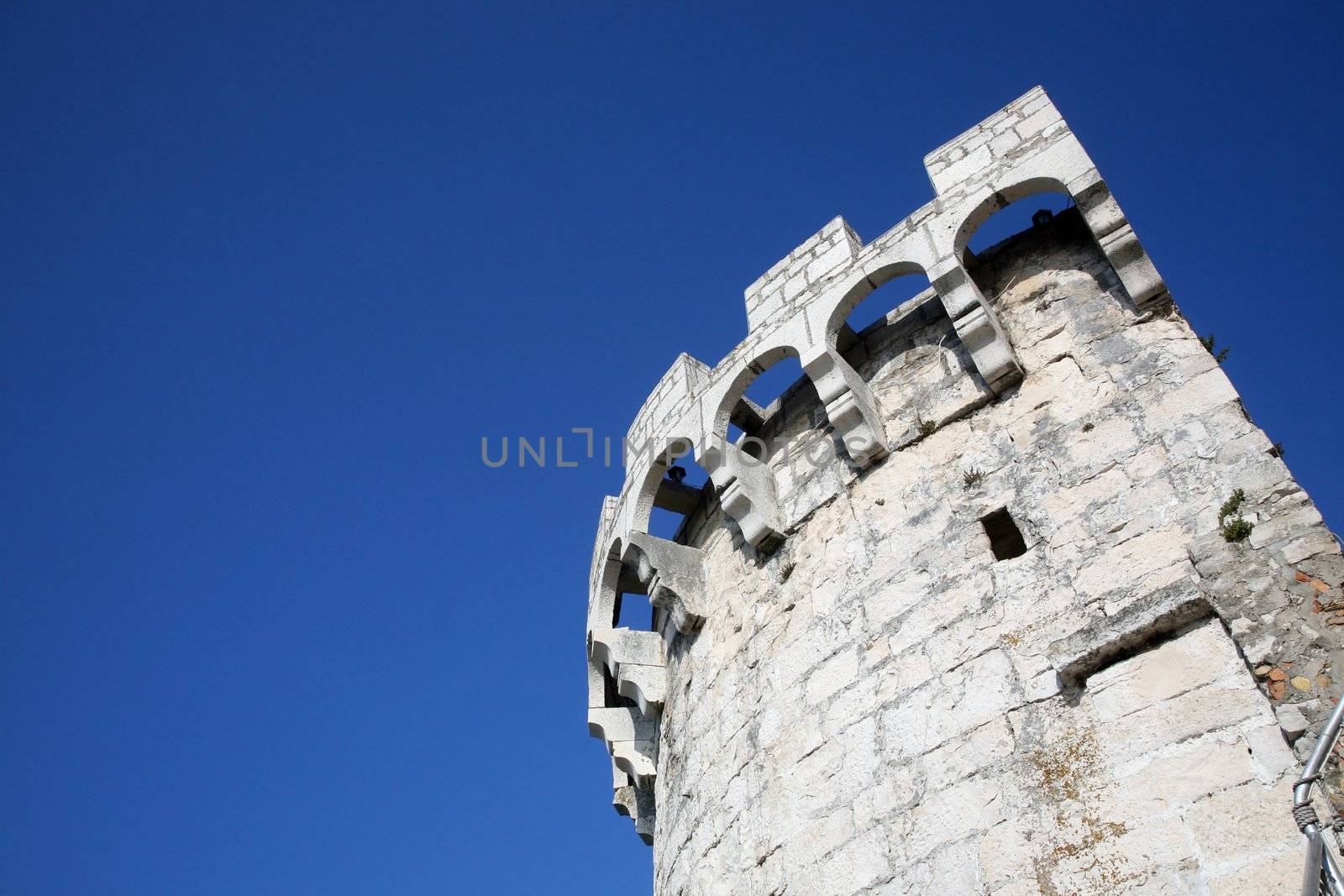 Stone fort in Korcula, Croatia by atlas