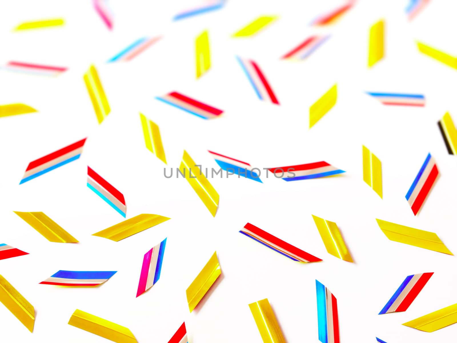 close up of colorful confetti