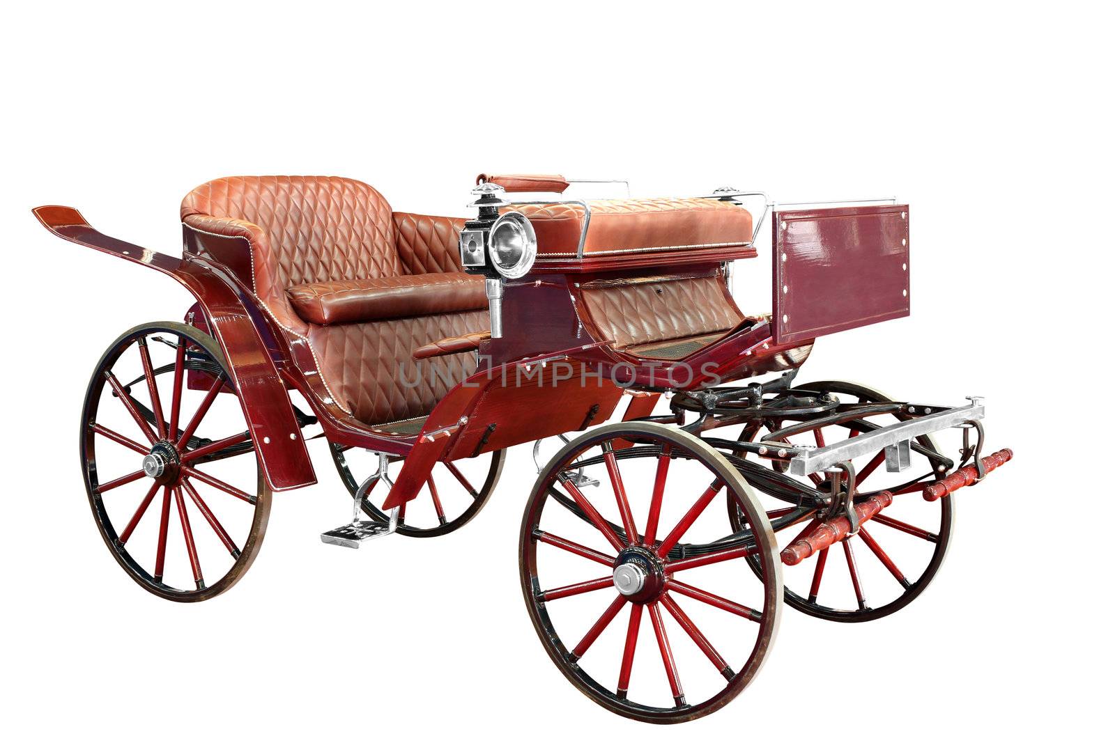 vintage carriage isolated on white