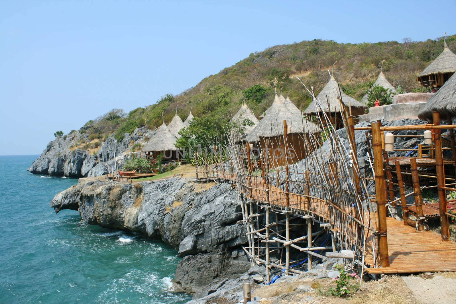 View of bamboo hut in Thailand