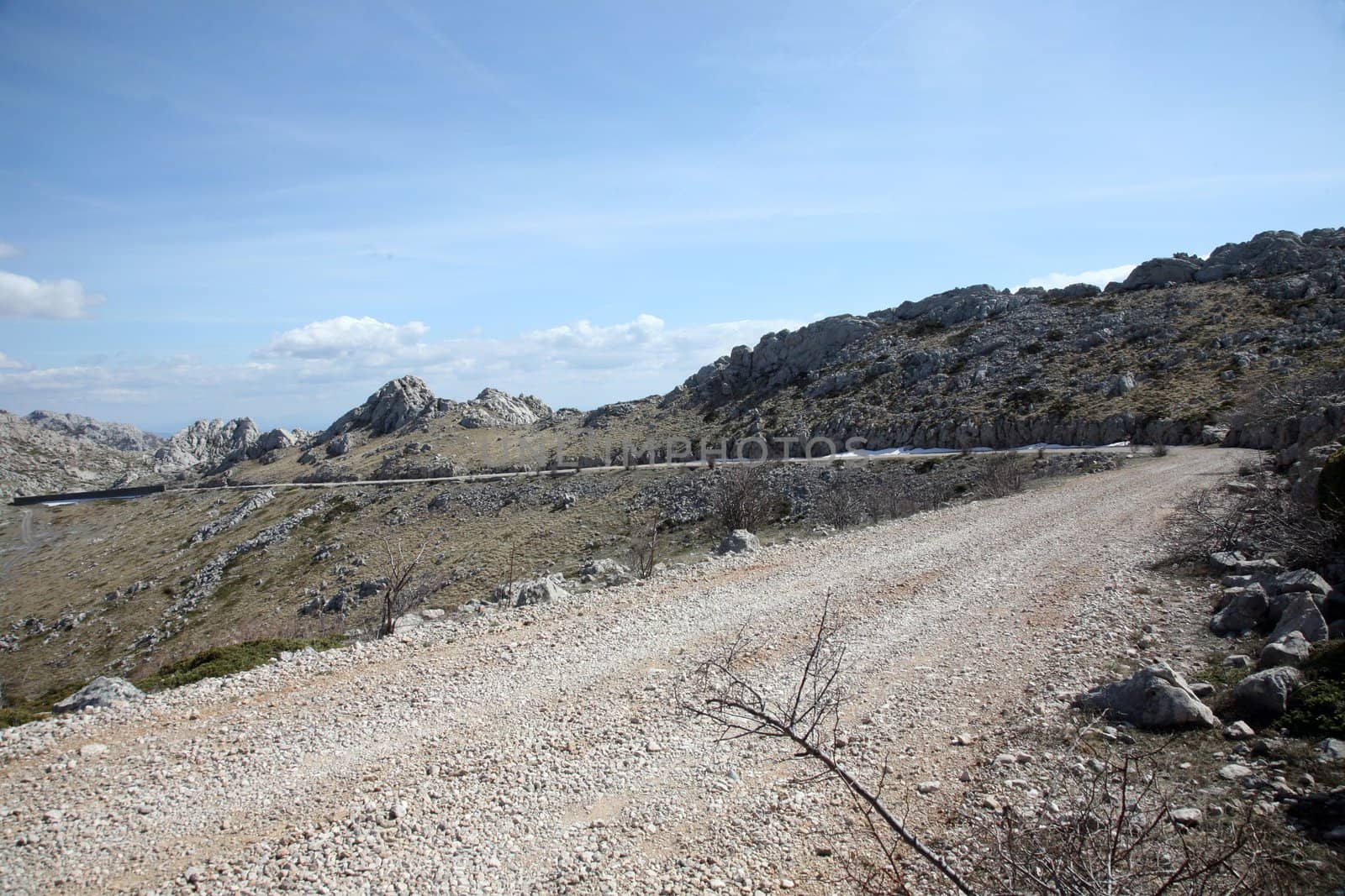 Road on mountain Velebit - Croatia by atlas