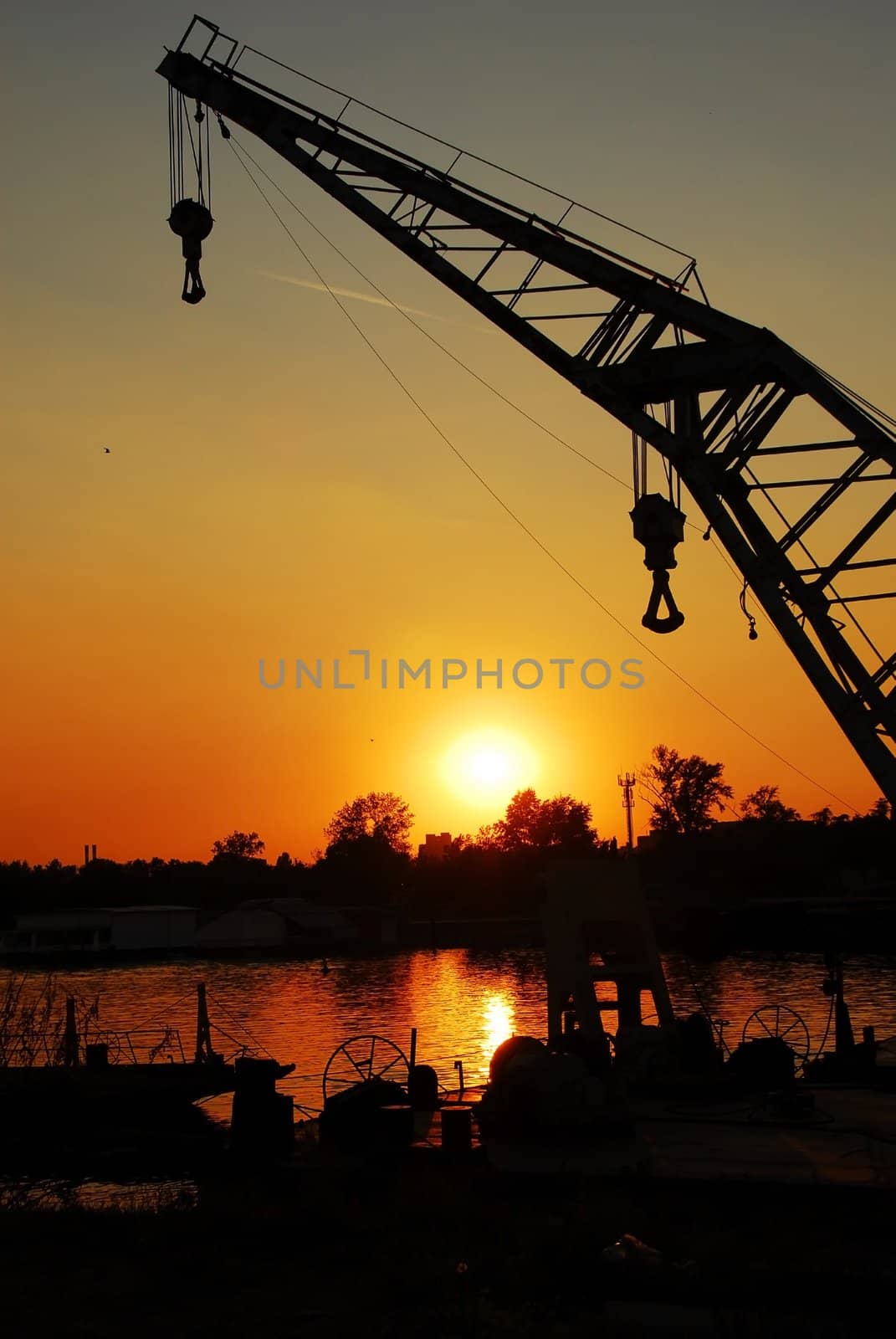 Sunset over Sava river by simply