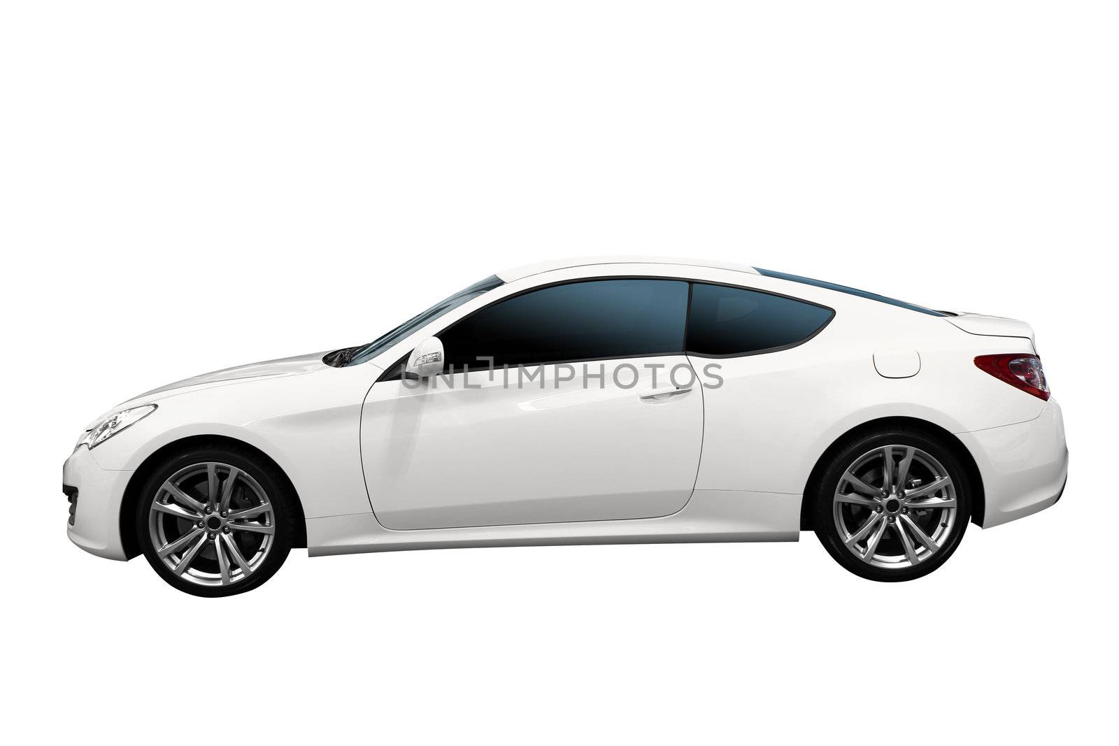 fast white car isolated by goce