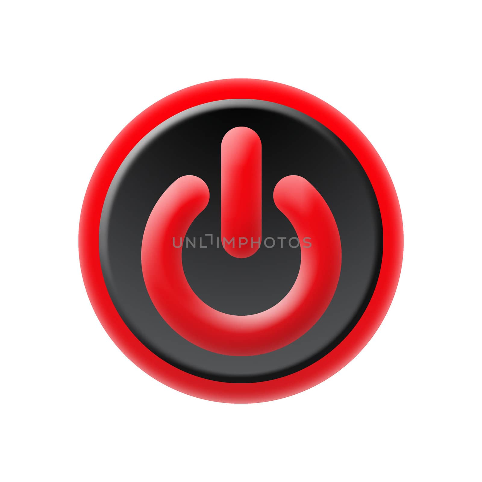 Red button with white background