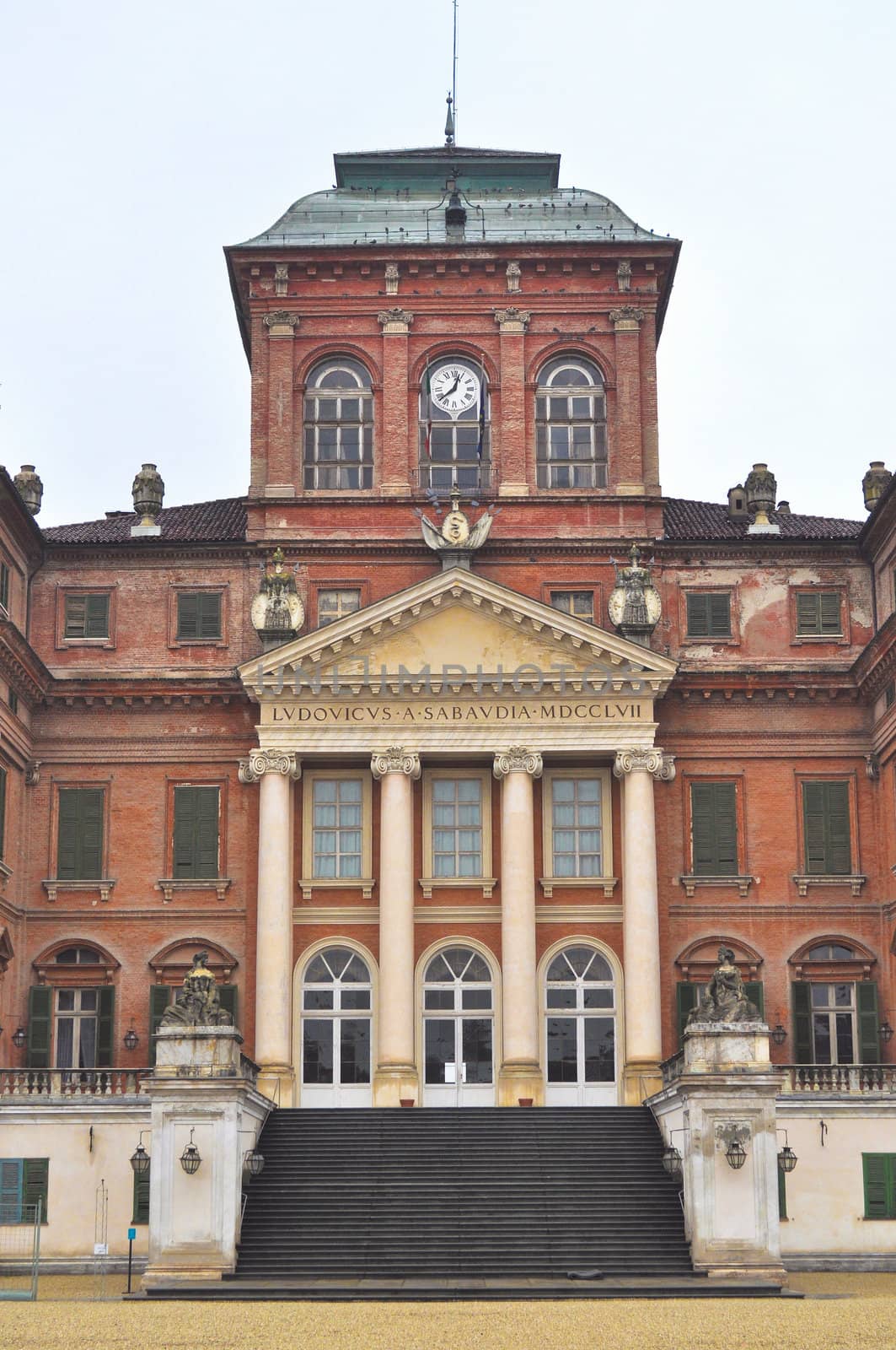 Castello di Racconigi baroque castle in Piedmont Italy