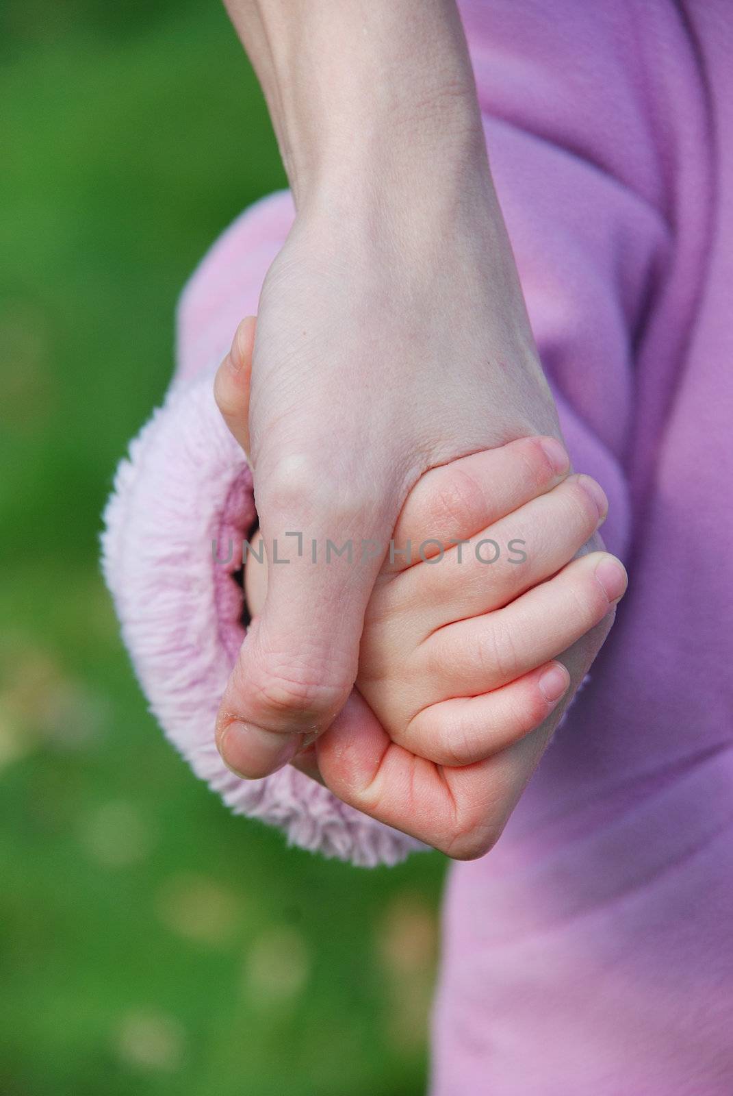 Hand together love family sign