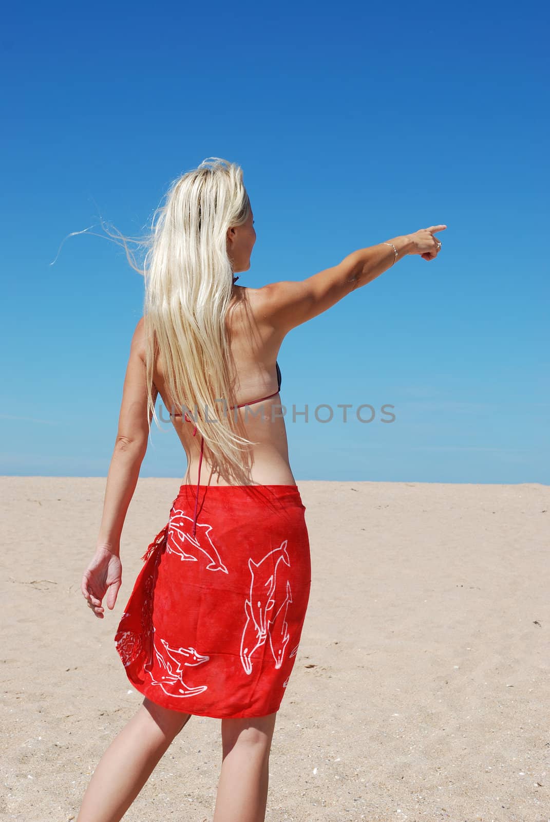 woman at beach