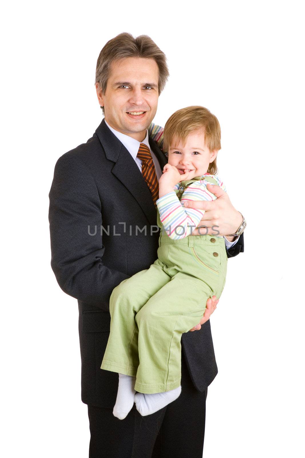 businessman with small daughter