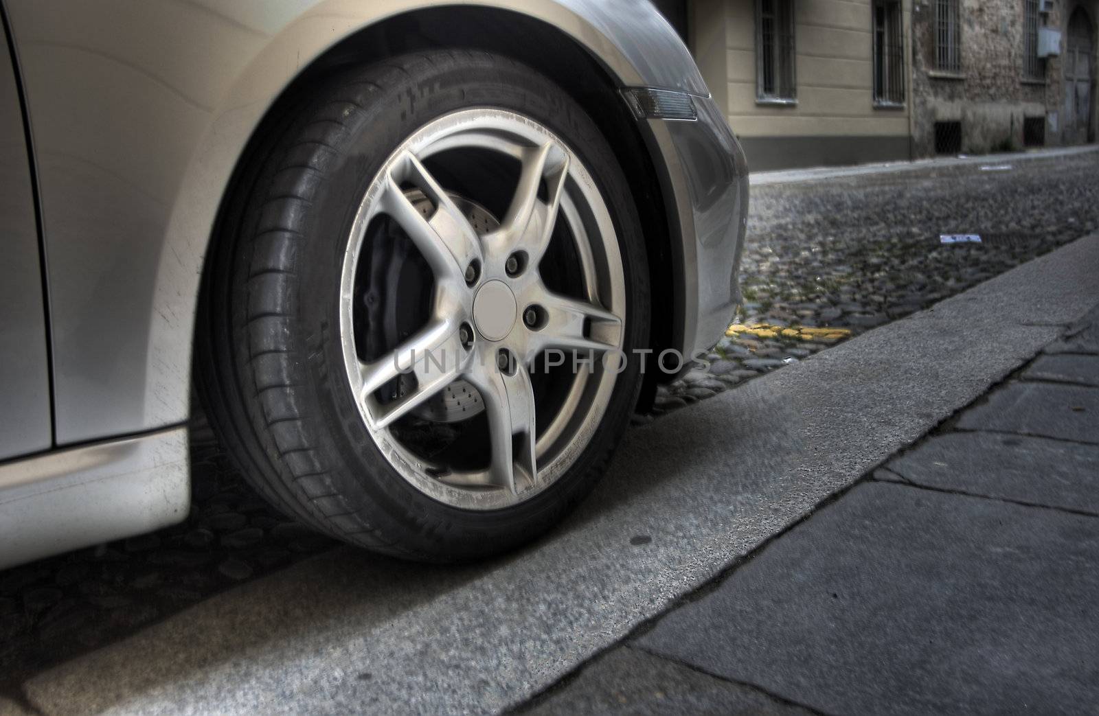 fastcar wheel secure brake system parked in the street