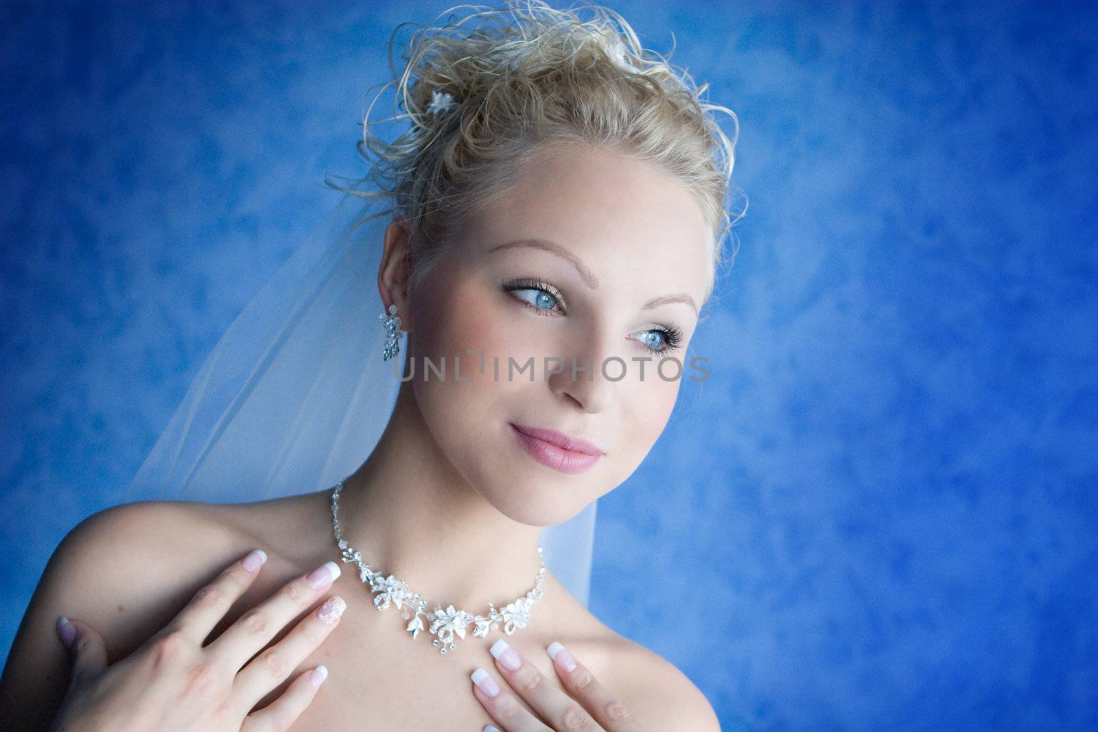 Portrait of the attractive young bride