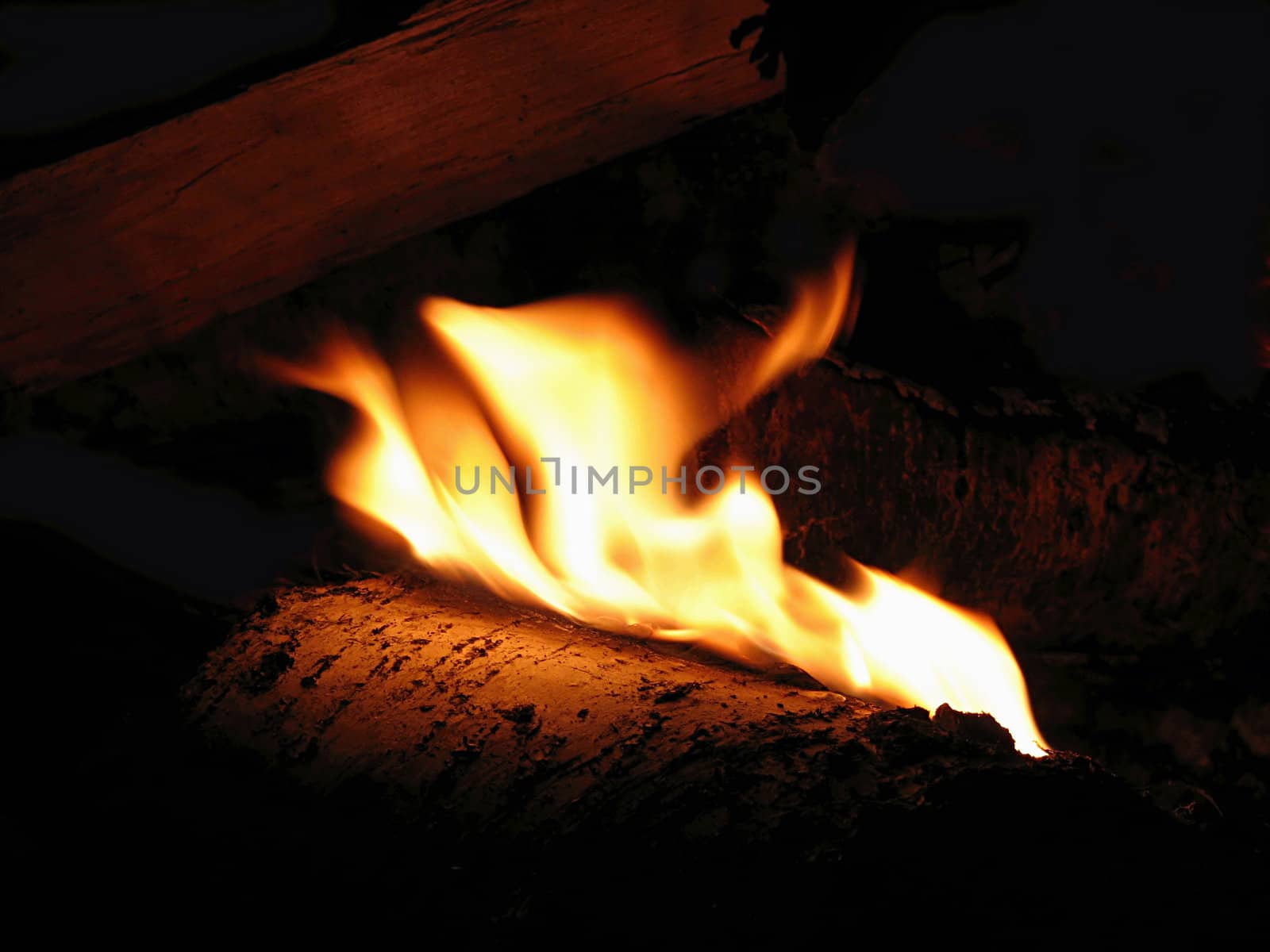 The close-up of a flame for a background