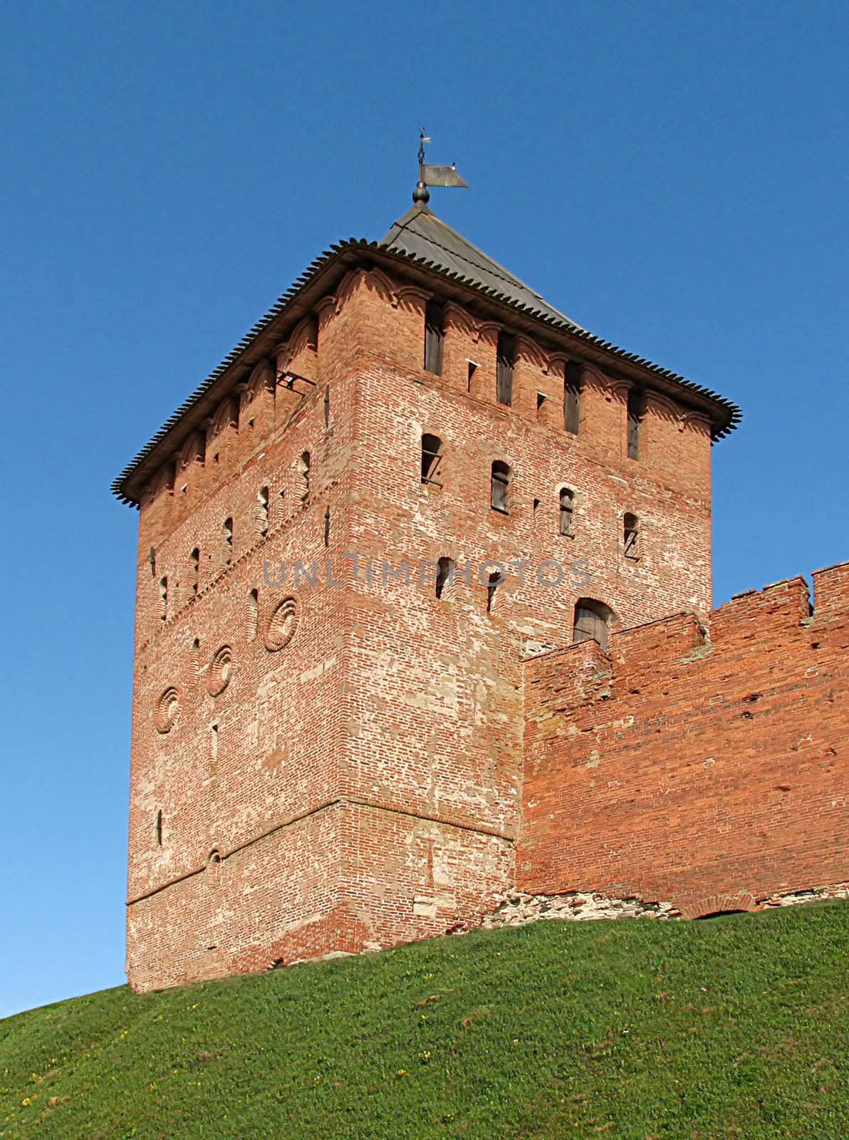 The walls and towers of the Novgorod citadel