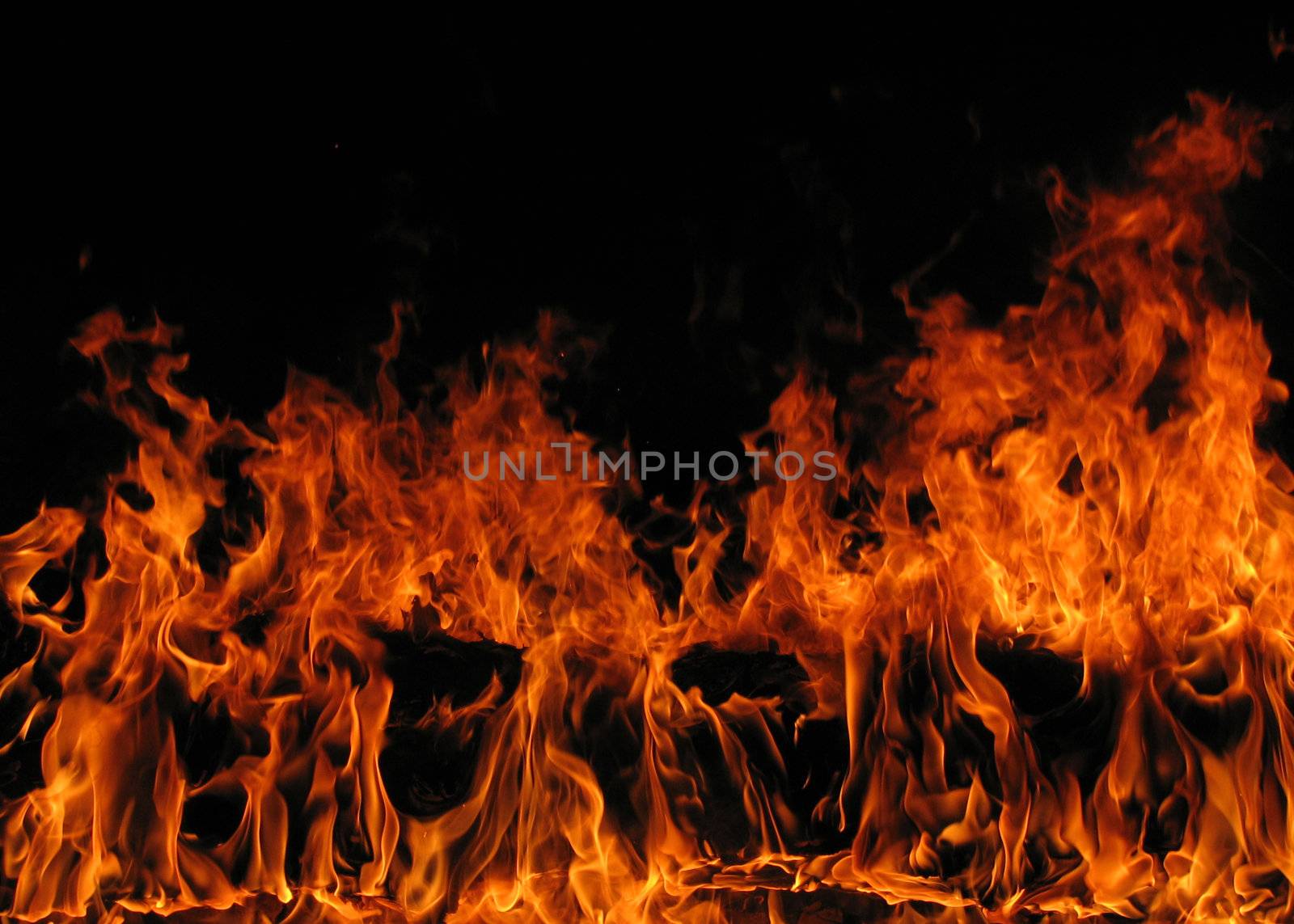 The close-up of a flame for a background