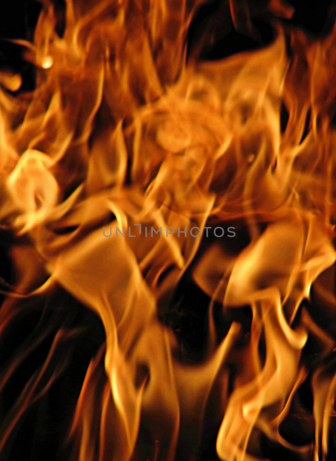 The close-up of a flame for a background