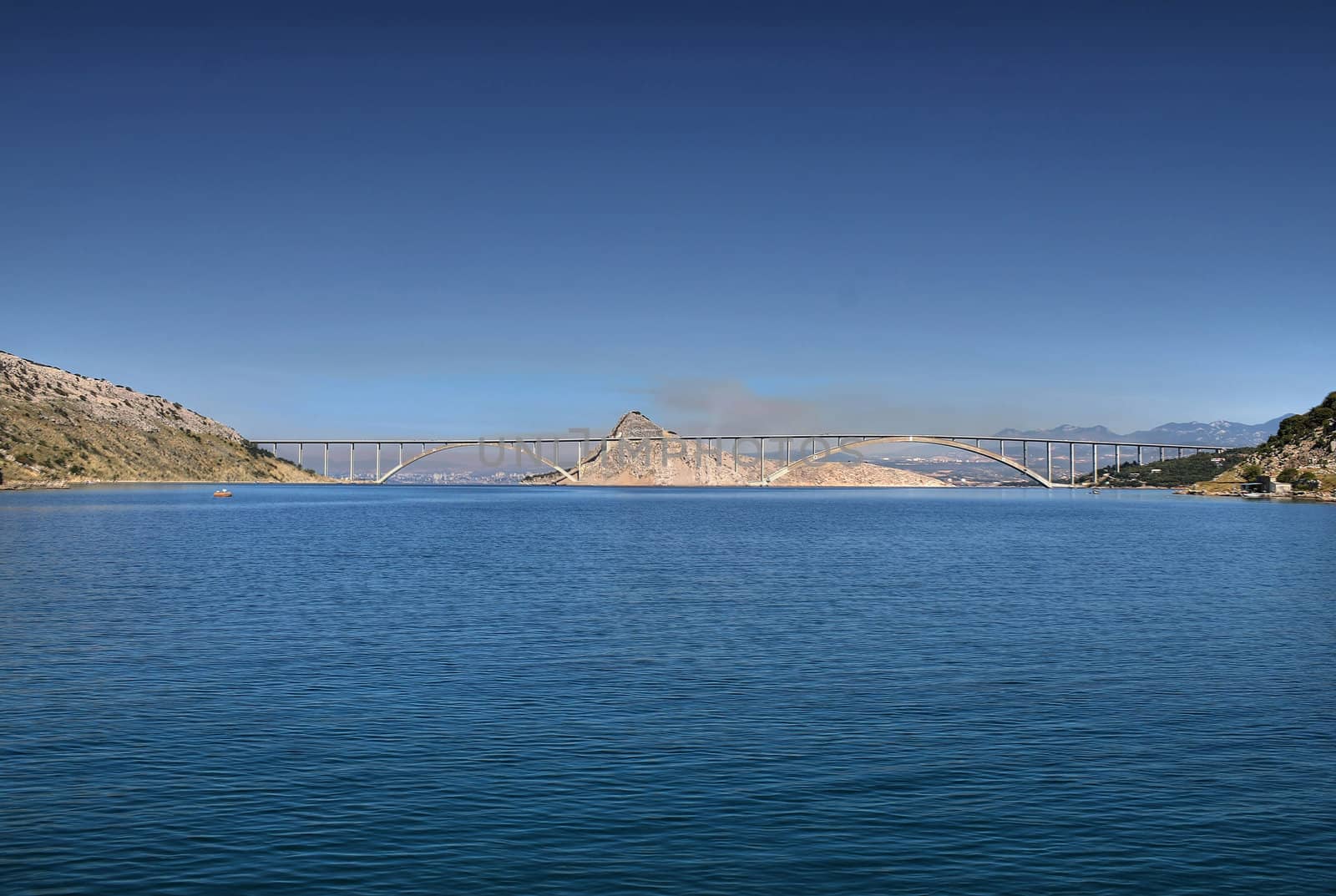Island of Krk bridge over Sea by xbrchx