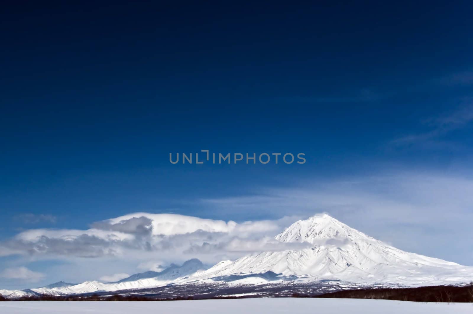 Big russian Volcano on Kamchatka in Russia