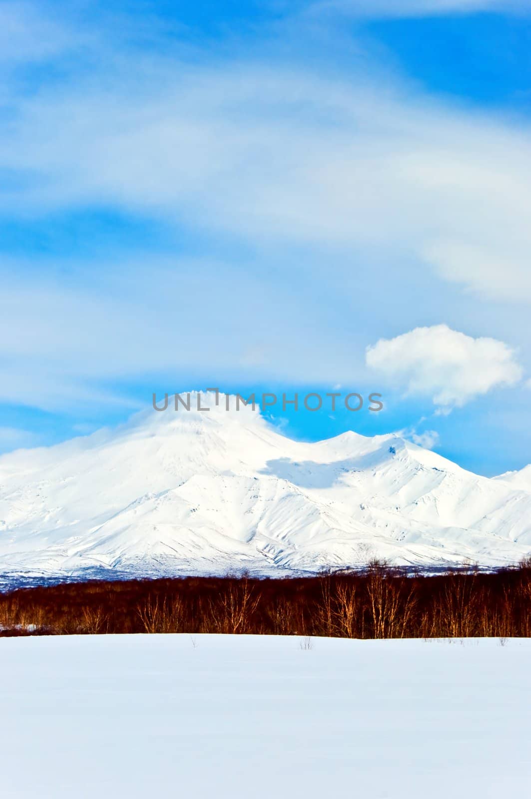 Big russian Volcano on Kamchatka in Russia