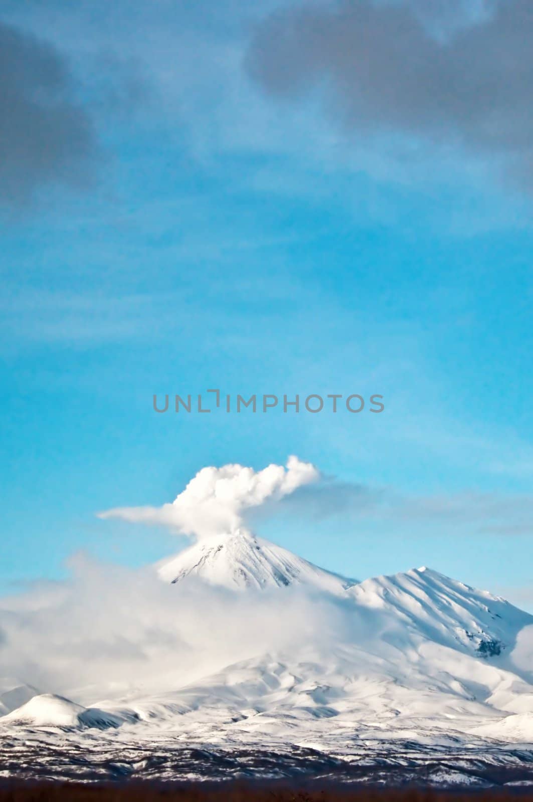 Big russian Volcano on Kamchatka in Russia