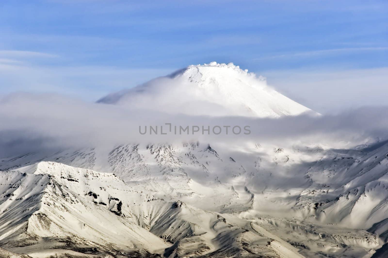 Big russian Volcano on Kamchatka in Russia