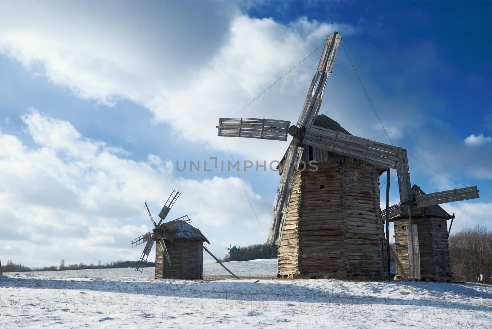 Old wooden windmill by vrvalerian