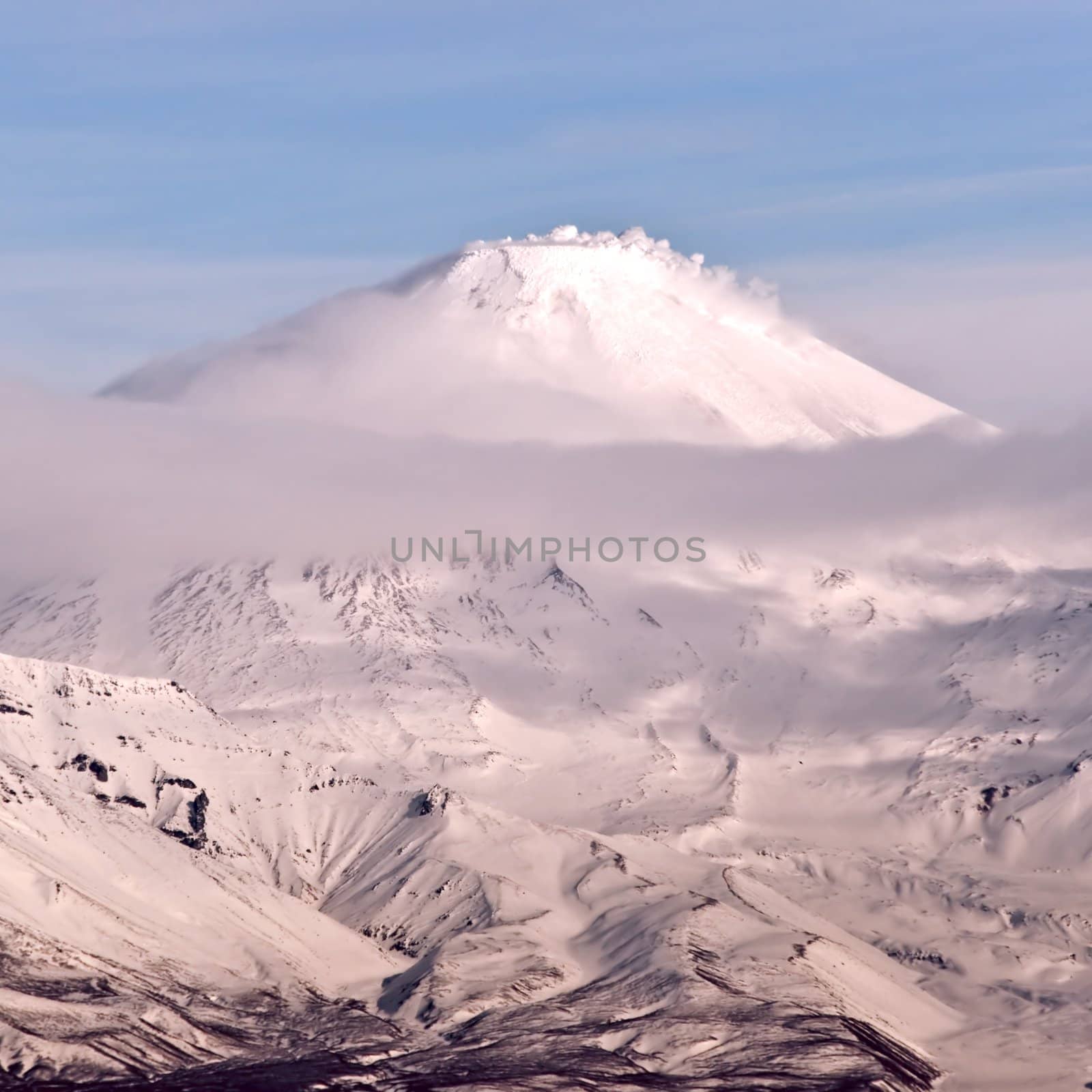 Big russian Volcano on Kamchatka in Russia