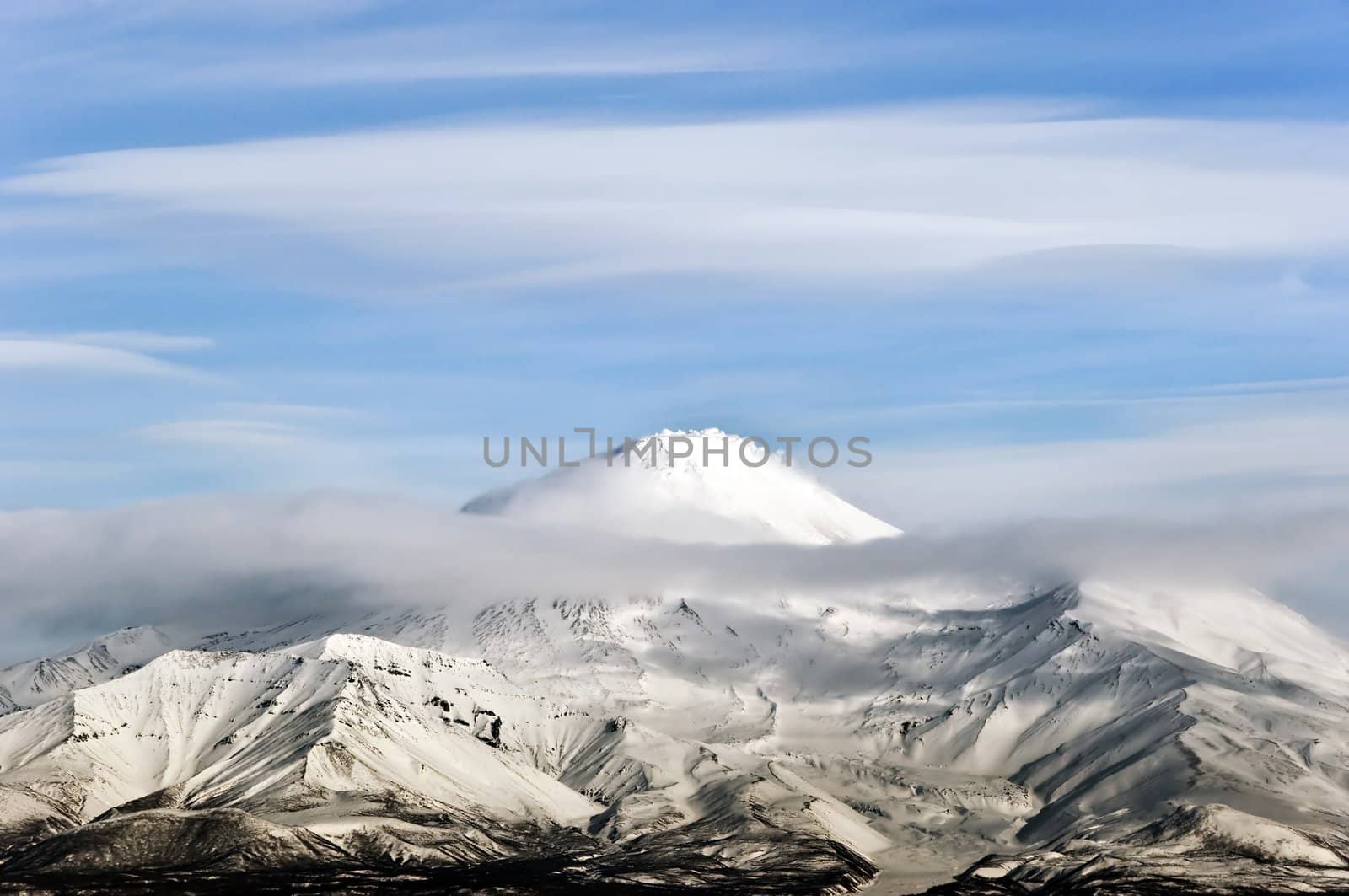 Big russian Volcano on Kamchatka in Russia