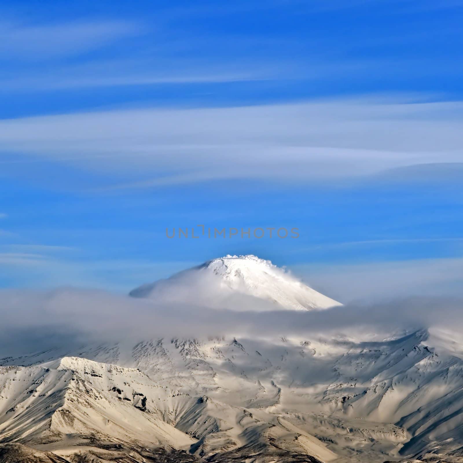 Big russian Volcano on Kamchatka in Russia