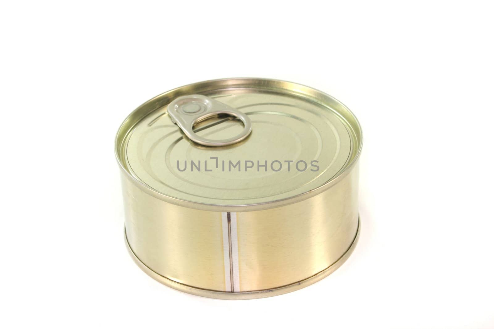 can of tinned food on a white background