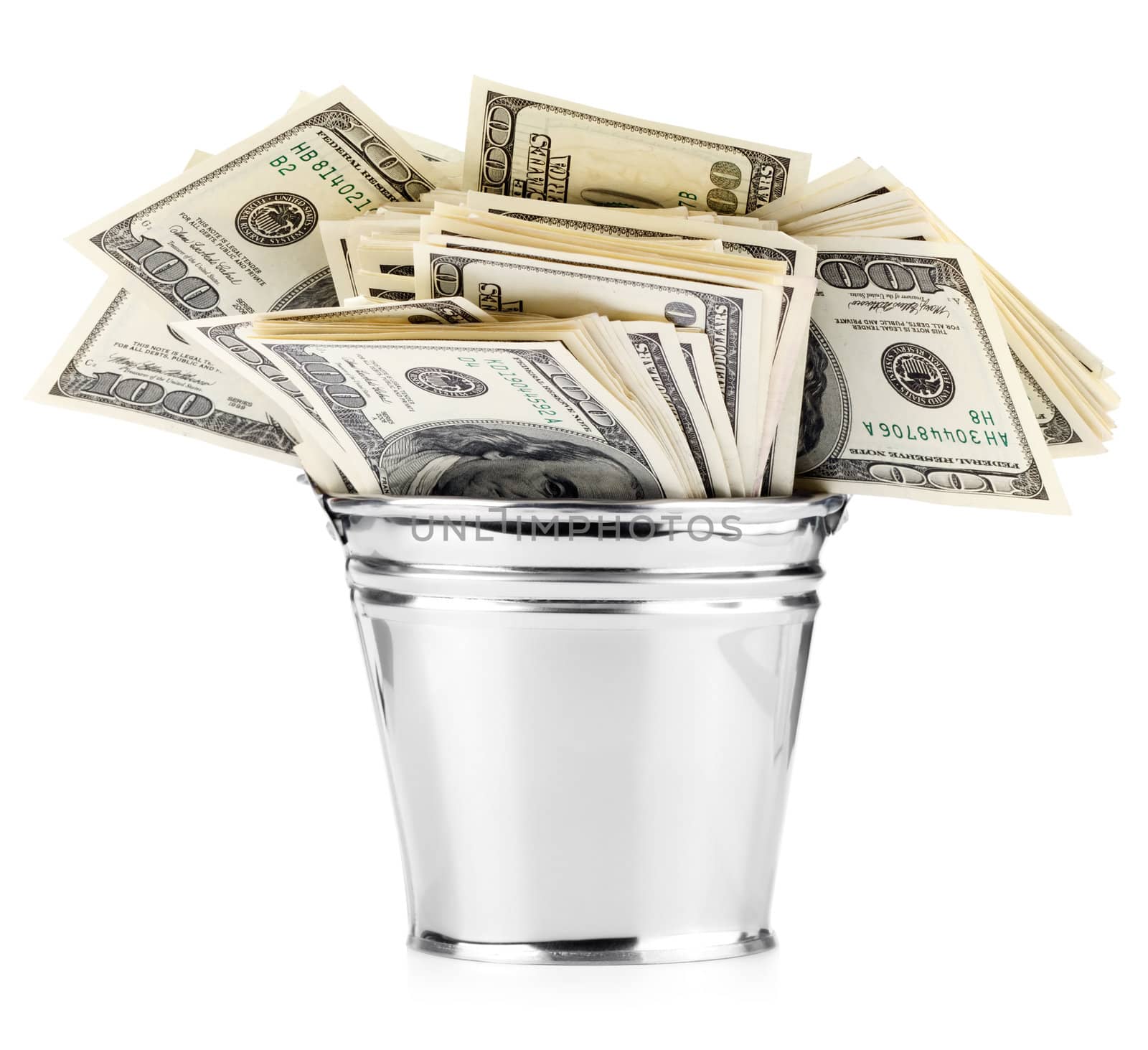 Dollar in pail