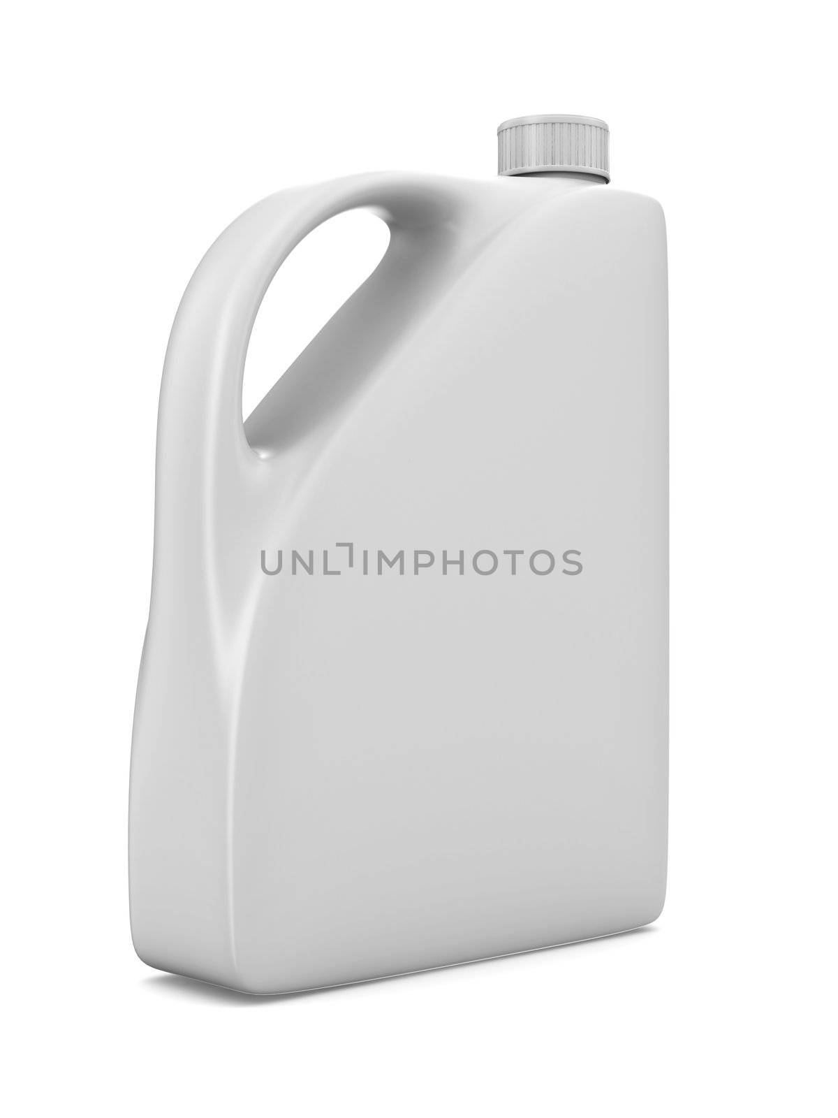 oil bottle on white background. Isolated 3D image