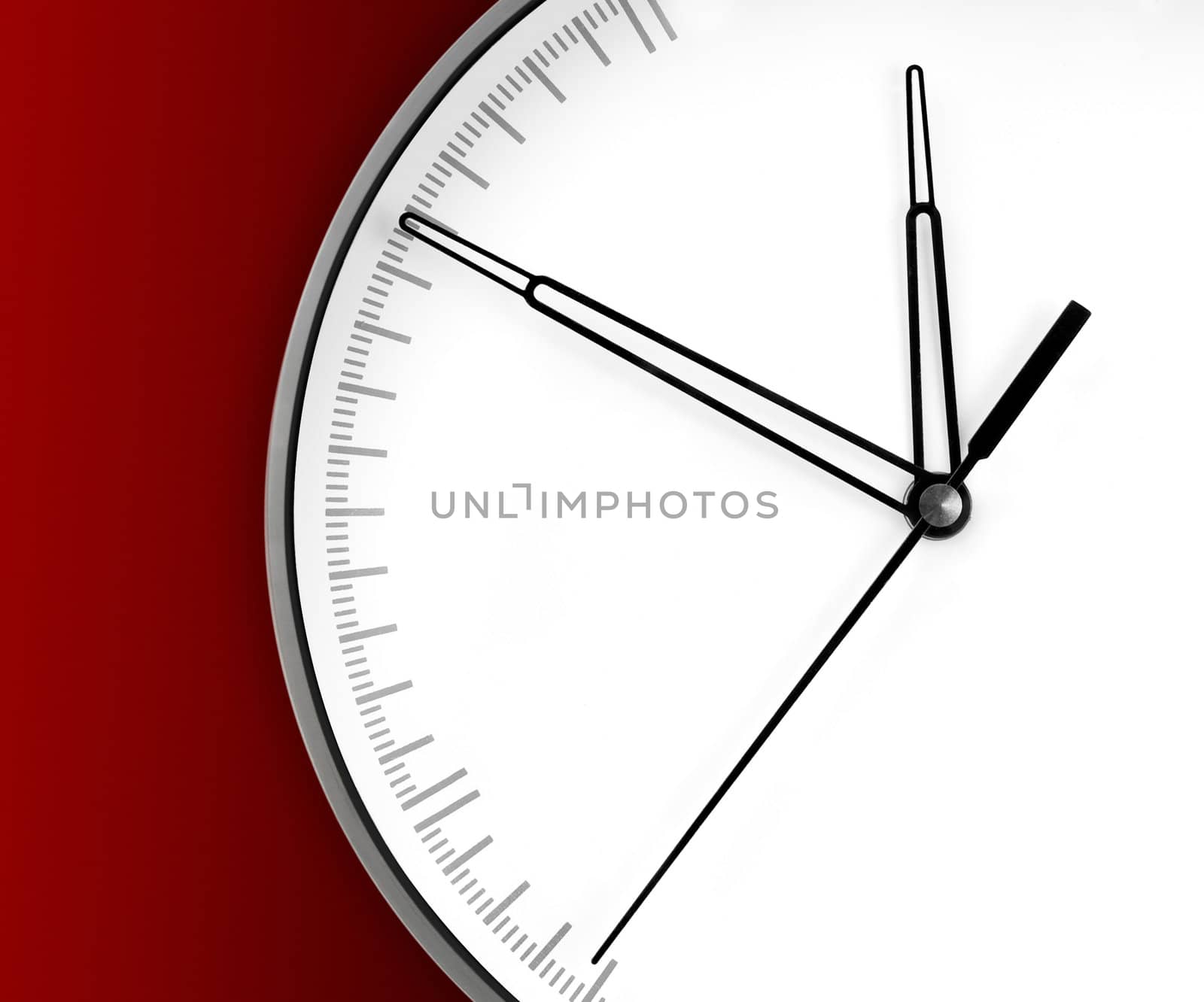 Wall Clock, isolated on red background by zeffss