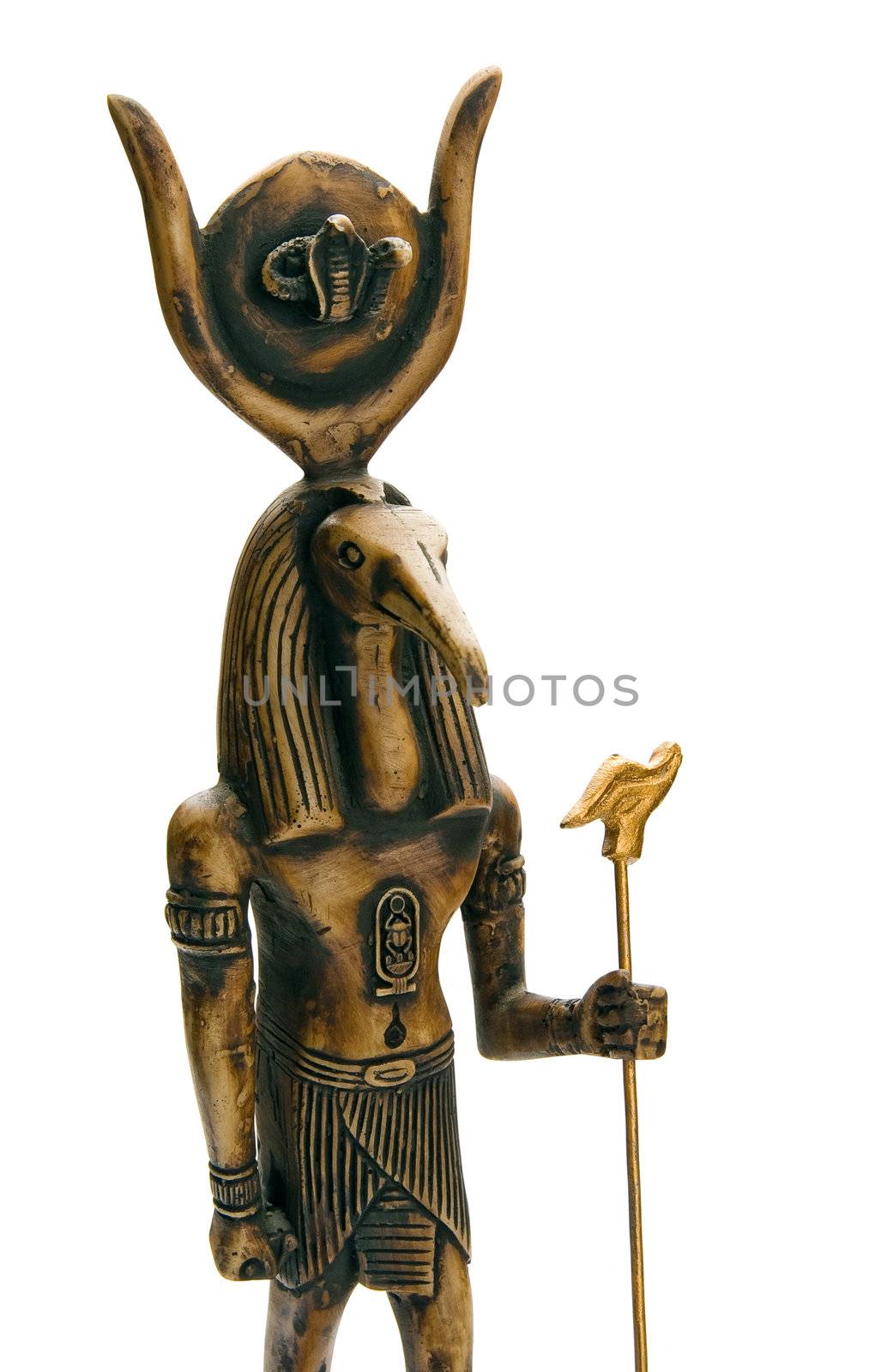 Egyptian Statue, isolated on white background